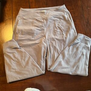 FLX G Watson Grey Fleece Pants, Comfy Lounge Wide Leg, Athleisure,‎ XL